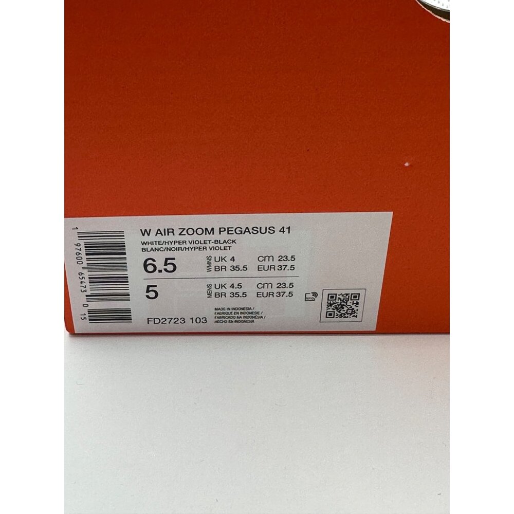 Women's Nike Air Zoom Pegasus 41 White Hyper Violet FD2723-103 Sizes 6.5 - Picture 12 of 12